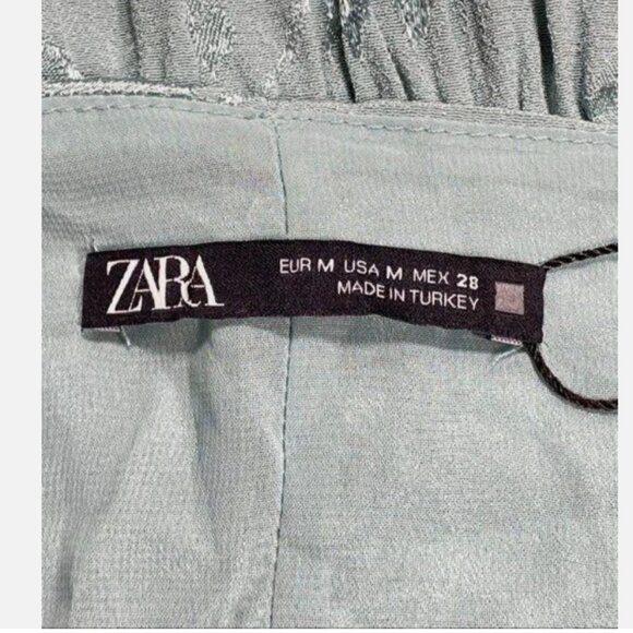 Zara Women Blue Floral Sundress Size M NWT - Picture 4 of 8